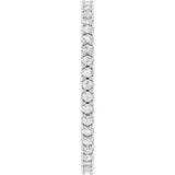 14K White Gold 3/8 CTW Lab-Grown Diamond  Eternity Band