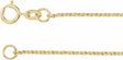 14K Yellow Gold 1 mm Twisted Wheat 16" Chain
