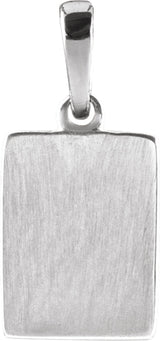 14K White Gold Natural Diamond Charm/Pendant