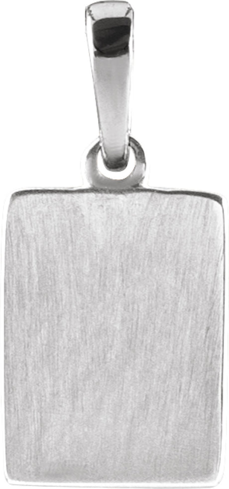 14K White Gold Natural Diamond Charm/Pendant
