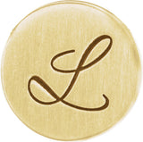 14K Yellow Gold 10 mm Engravable Disc Slide Pendant