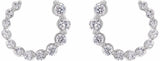 14K White Gold 1/2 CTW Lab-Grown Diamond Front-Back Earrings