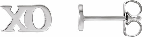Sterling Silver Petite "xo" Stud Earrings