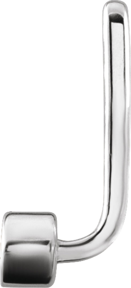 14K White Gold 1/6 CTW Natural Diamond Front-Back Solitaire Earring Jackets