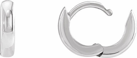 Sterling Silver 15 mm Hinged Hoop Earrings