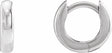 14K White Gold 9.5 mm Hinged Hoop Earrings