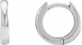 Sterling Silver 12 mm Hinged Hoop Earrings