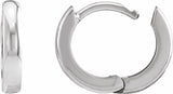 Platinum 12 mm Hinged Hoop Earrings