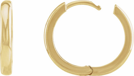 14K Yellow 17 mm Hinged Hoop Earrings