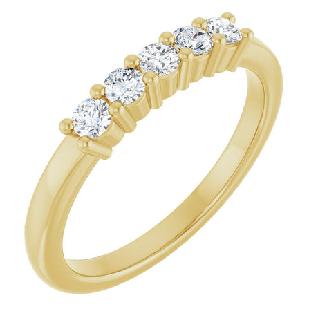 14K Yellow Gold 1/3 CTW Lab-Grown Diamond Anniversary Band