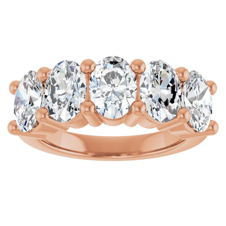 10K Rose Gold 3 3/4 CTW Lab-Grown Diamond Anniversary Band
