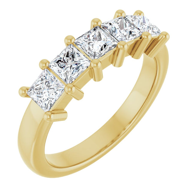 10K Yellow Gold 1 1/2 CTW Lab-Grown Diamond Anniversary Band