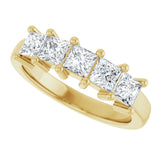 10K Yellow Gold 1 1/2 CTW Lab-Grown Diamond Anniversary Band