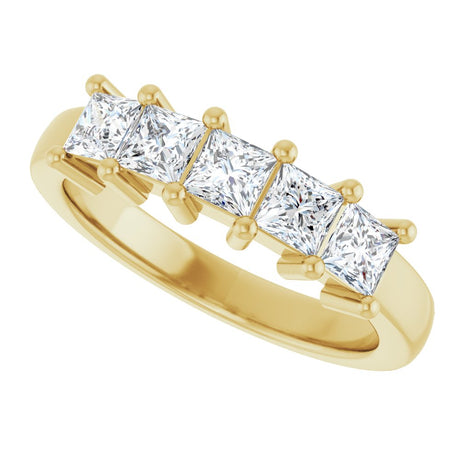10K Yellow Gold 1 1/6 CTW Lab-Grown Diamond Anniversary Band