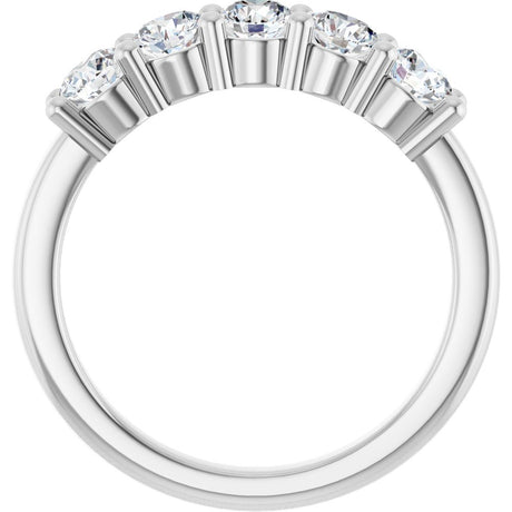 14K White Gold 1 CTW Lab-Grown Diamond Anniversary Band