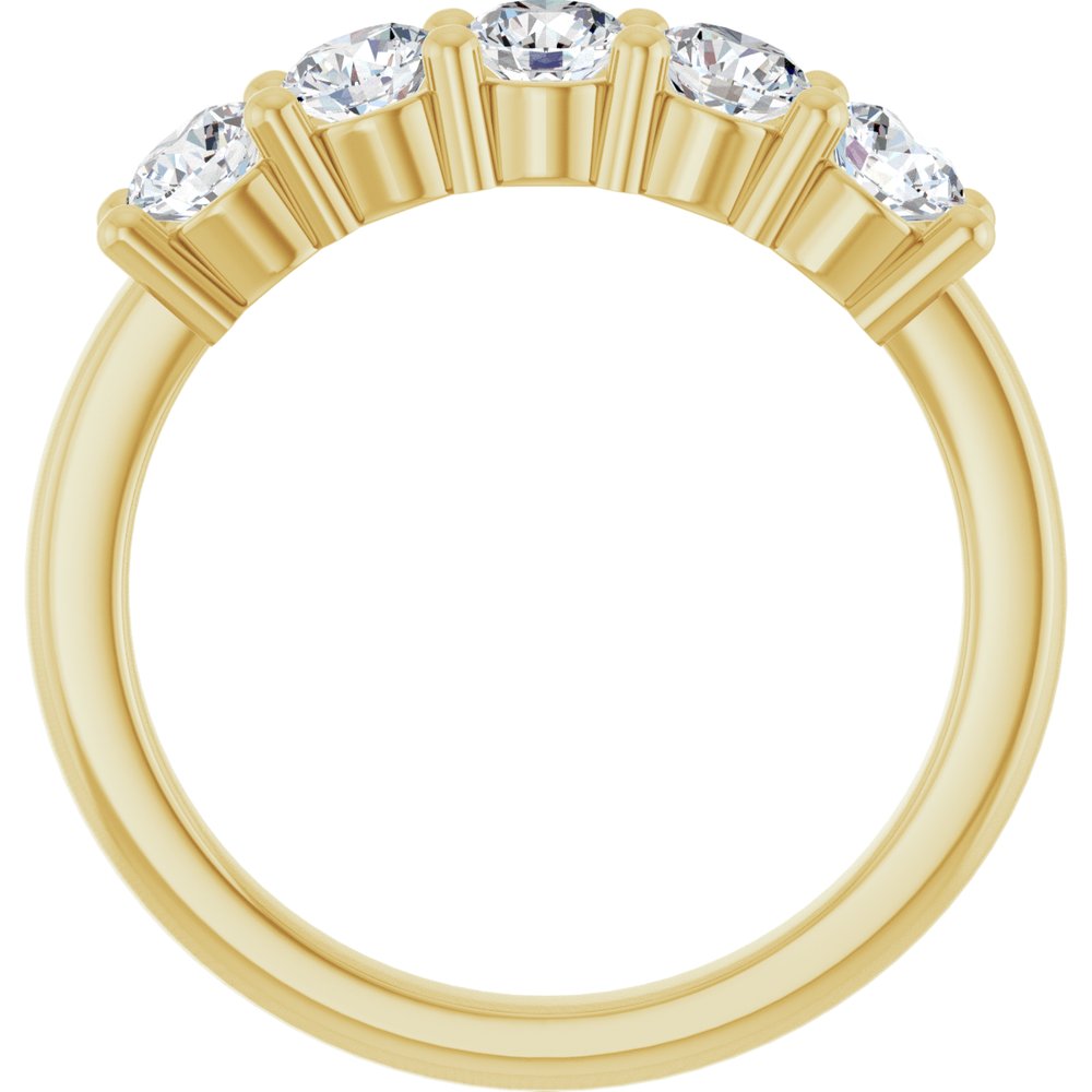 14K Yellow Gold 1 CTW Lab-Grown Diamond Anniversary Band