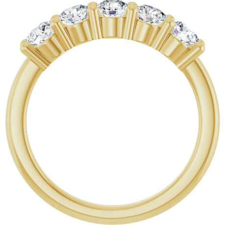14K Yellow Gold 1 CTW Lab-Grown Diamond Anniversary Band