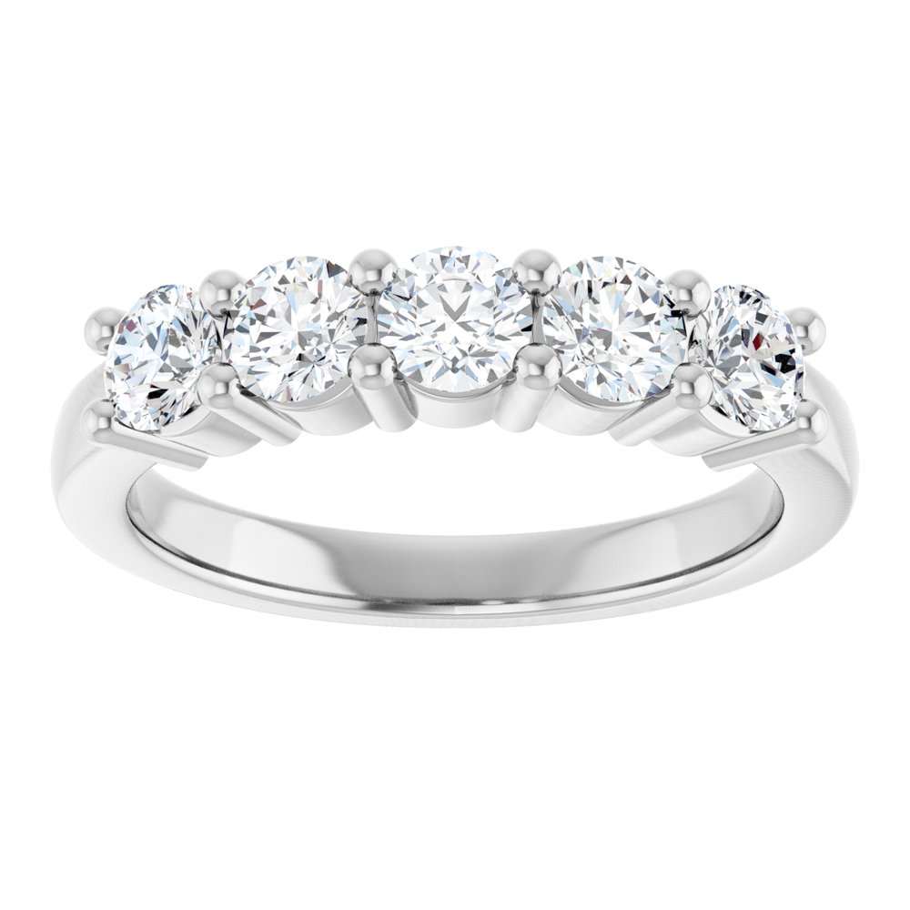 14K White Gold 1 CTW Lab-Grown Diamond Anniversary Band