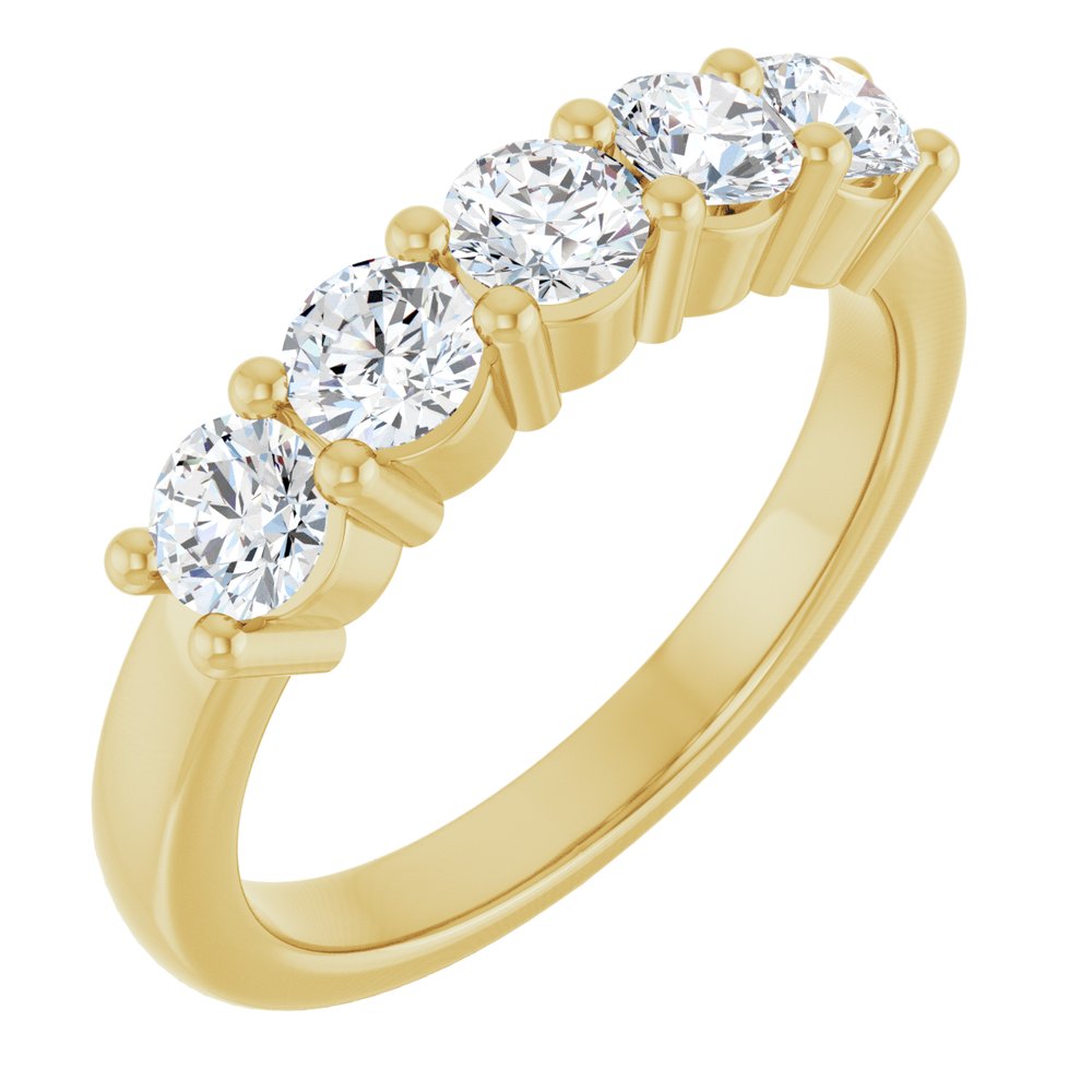 14K Yellow Gold 1 CTW Lab-Grown Diamond Anniversary Band