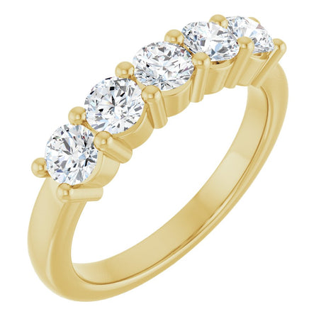 14K Yellow Gold 1 CTW Lab-Grown Diamond Anniversary Band