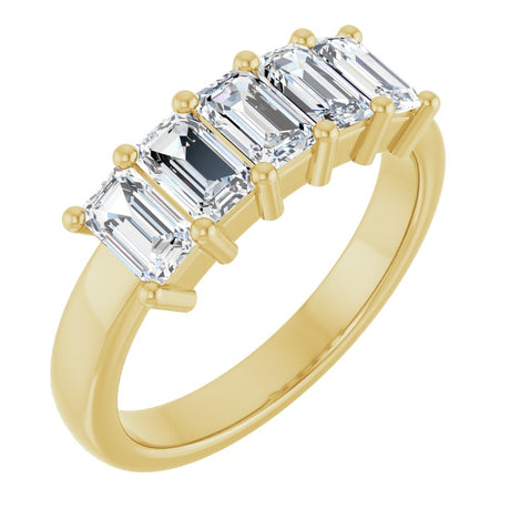 14K Yellow Gold 1 1/2 CTW Lab-Grown Diamond Anniversary Band