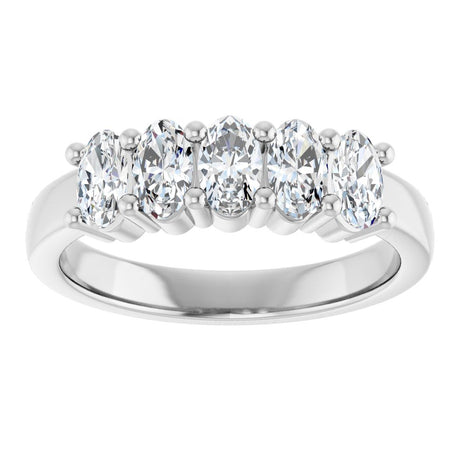 14K White Gold 9/10 CTW Lab-Grown Diamond Anniversary Band