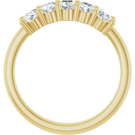 14K Yellow Gold 9/10 CTW Lab-Grown Diamond Anniversary Band