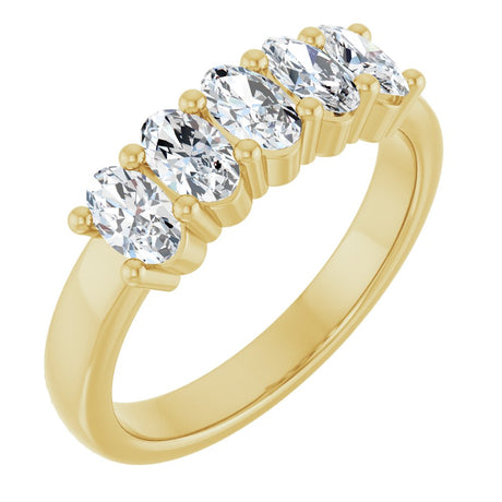 14K Yellow Gold 9/10 CTW Lab-Grown Diamond Anniversary Band