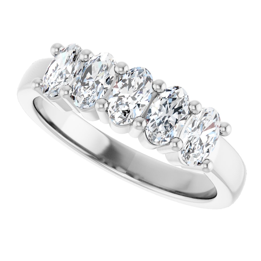 14K White Gold 9/10 CTW Lab-Grown Diamond Anniversary Band