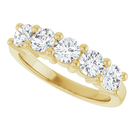 14K Yellow Gold 1 1/3 CTW Lab-Grown Diamond Anniversary Band