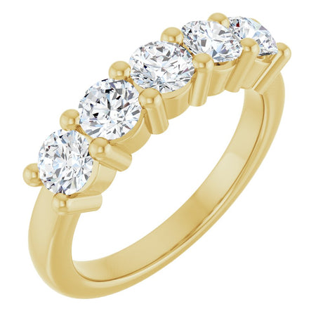 14K Yellow Gold 1 1/3 CTW Lab-Grown Diamond Anniversary Band