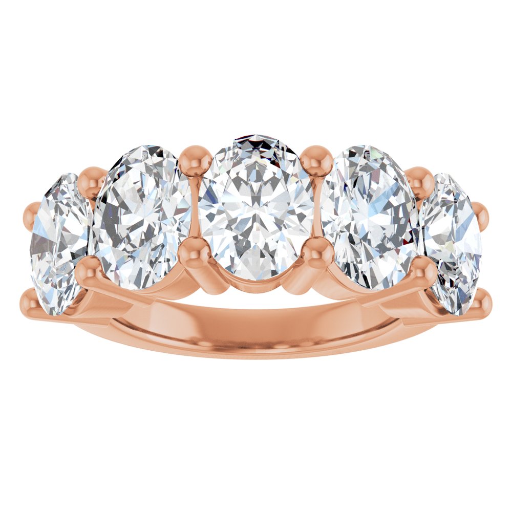 10K Rose Gold 5 CTW Lab-Grown Diamond Anniversary Band