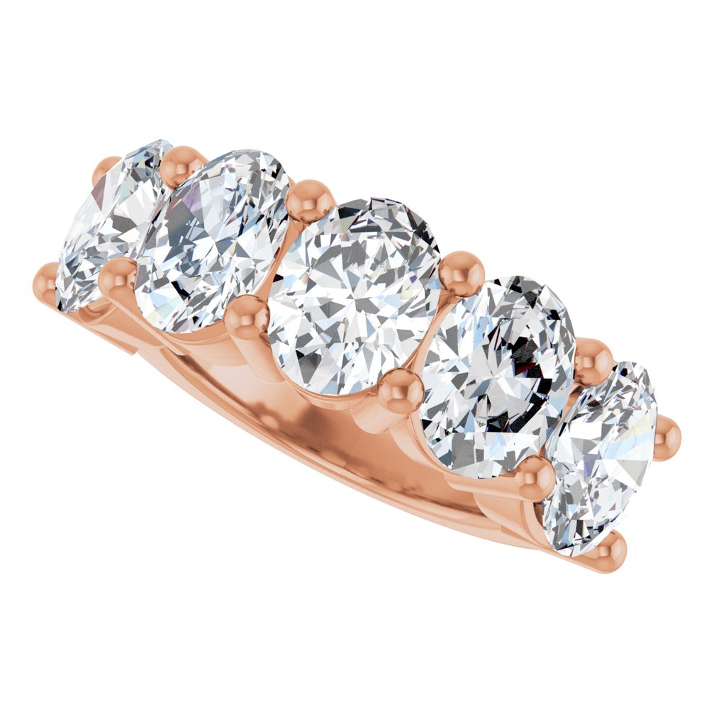 10K Rose Gold 5 CTW Lab-Grown Diamond Anniversary Band