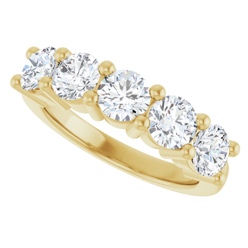 14K Yellow Gold 2 1/2 CTW Lab-Grown Diamond Anniversary Band