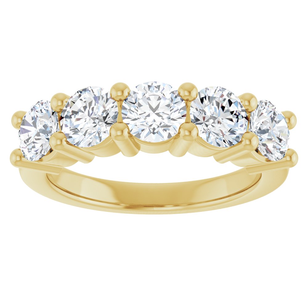 10K Yellow Gold 2 1/2 CTW Lab-Grown Diamond Anniversary Band