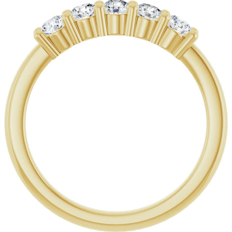 14K Yellow Gold 1/2 CTW Natural Diamond Anniversary Band