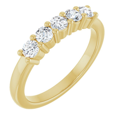 14K Yellow Gold 1/2 CTW Lab-Grown Diamond Anniversary Band