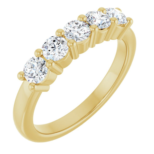 14K Yellow Gold 3/4 CTW Lab-Grown Diamond Anniversary Band