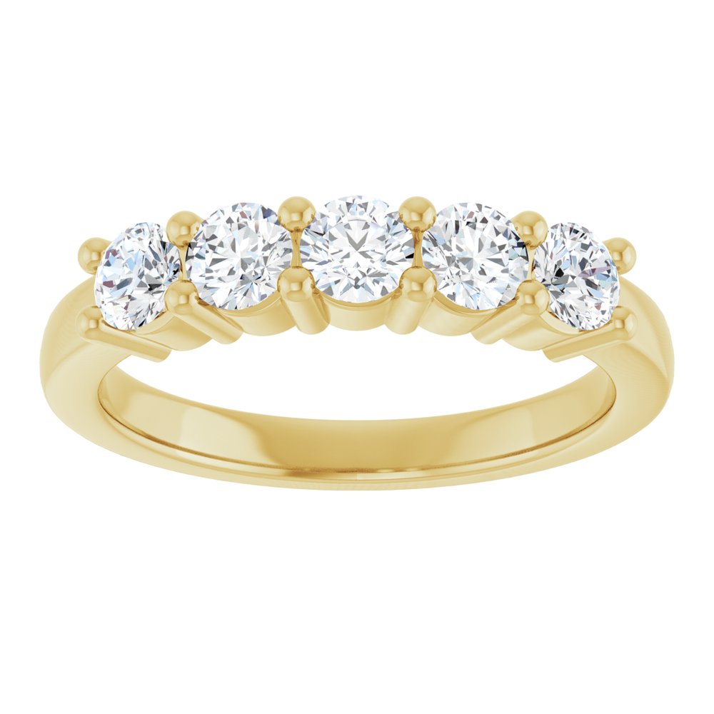14K Yellow Gold 3/4 CTW Lab-Grown Diamond Anniversary Band