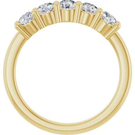 14K Yellow Gold 3/4 CTW Lab-Grown Diamond Anniversary Band