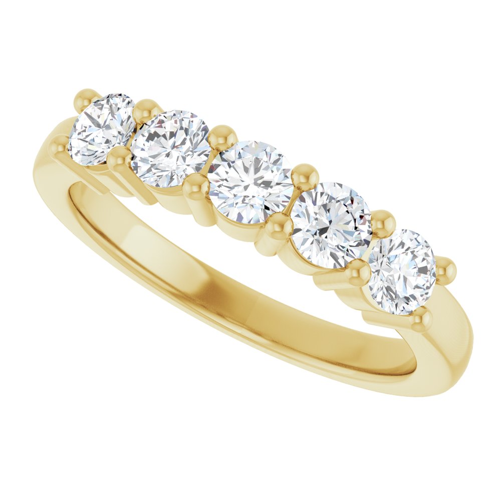 14K Yellow Gold 3/4 CTW Lab-Grown Diamond Anniversary Band