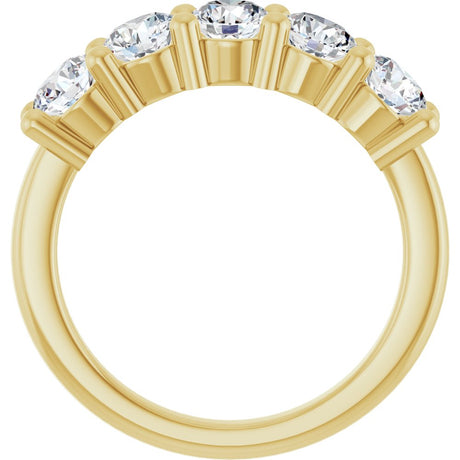 14K Yellow Gold 1 5/8 CTW Lab-Grown Diamond Anniversary Band