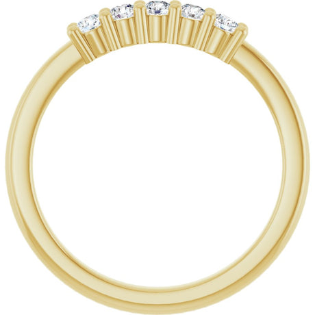 14K Yellow Gold 1/5 CTW Lab-Grown Diamond Anniversary Band