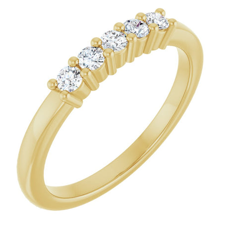 14K Yellow Gold 1/5 CTW Lab-Grown Diamond Anniversary Band