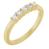 14K Yellow Gold 1/5 CTW Lab-Grown Diamond Anniversary Band