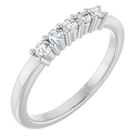 14K White Gold 1/5 CTW Lab-Grown Diamond Anniversary Band