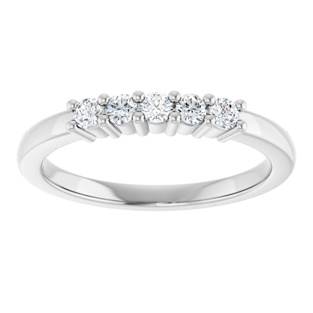 14K White Gold 1/5 CTW Lab-Grown Diamond Anniversary Band
