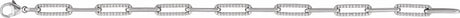 14K White Gold 1 CTW Lab-Grown Diamond Link 7" Bracelet
