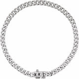 14K White Gold 1/2 CTW Natural Diamond Link 7 1/4" Bracelet