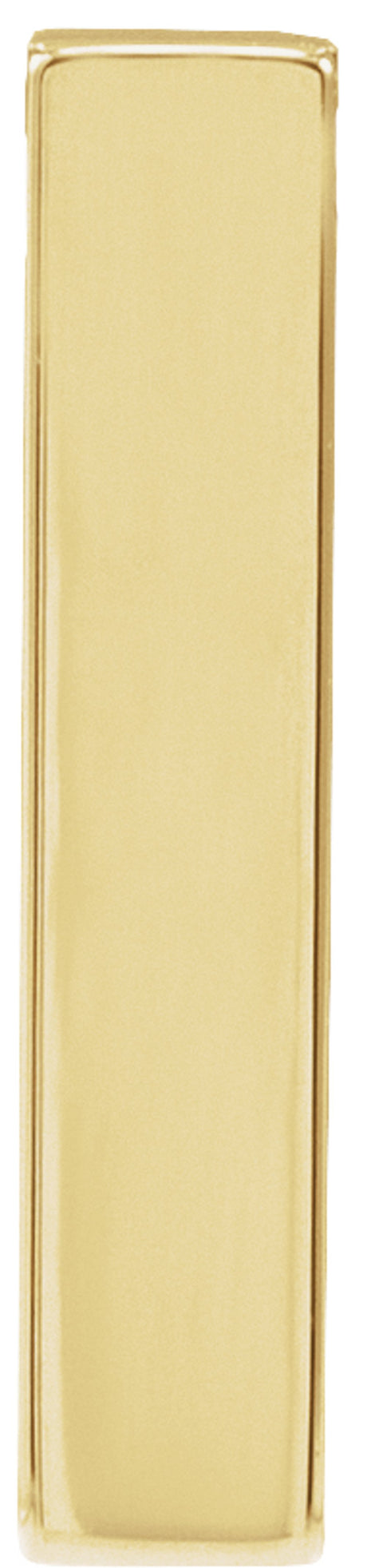 14K Yellow Engravable Four-Sided Bar Pendant